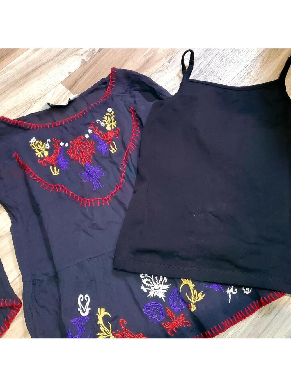 Girls 6 6X Boutique Jak & Peppar Embroidered Blouse